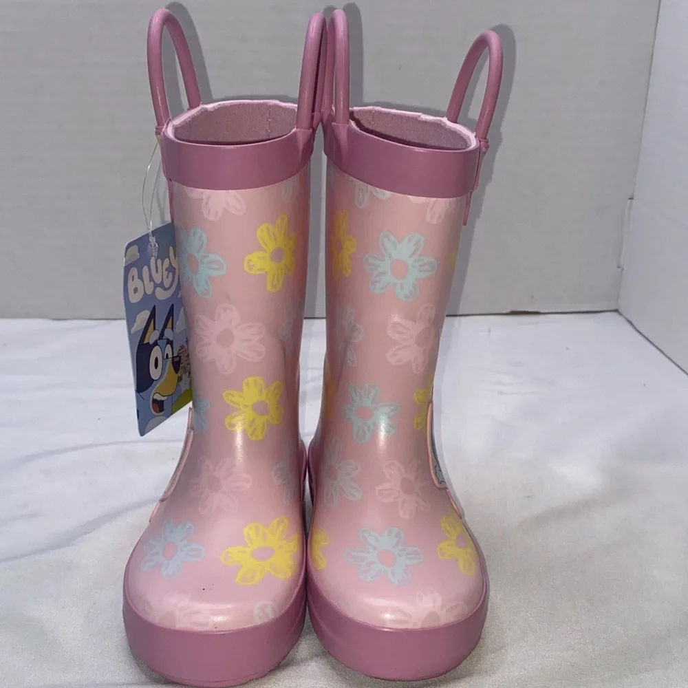 Bluey Pink Floral Kids‎ Rain Boots